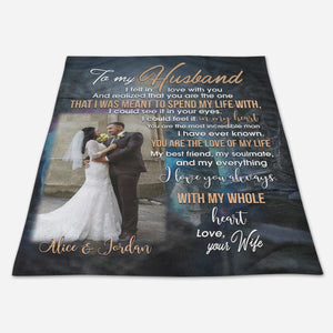 Wife To Husband With My Whole Heart Wolf Upload Photo Blanket - Gift For Husband banner2_41e367d9-c47a-4d67-9c60-0346b7b1d584.jpg?v=1672735330
