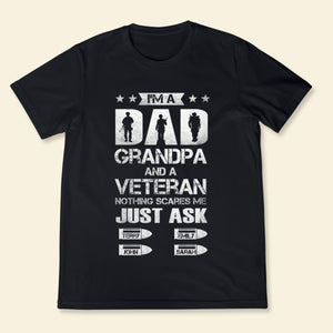 I'm A Dad Grandpa & Veteran Personalized Apparel Gift for Father