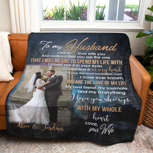 Wife To Husband With My Whole Heart Wolf Upload Photo Blanket - Gift For Husband banner3_df40e966-94a1-4379-bc4f-2ceed372f881.jpg?v=1672735330