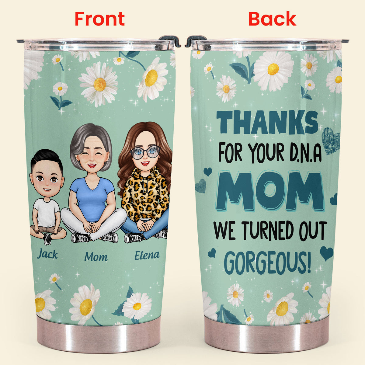 Thanks For Your DNA Mom - Personalized Tumbler - Gift For Mom, Mother's Day