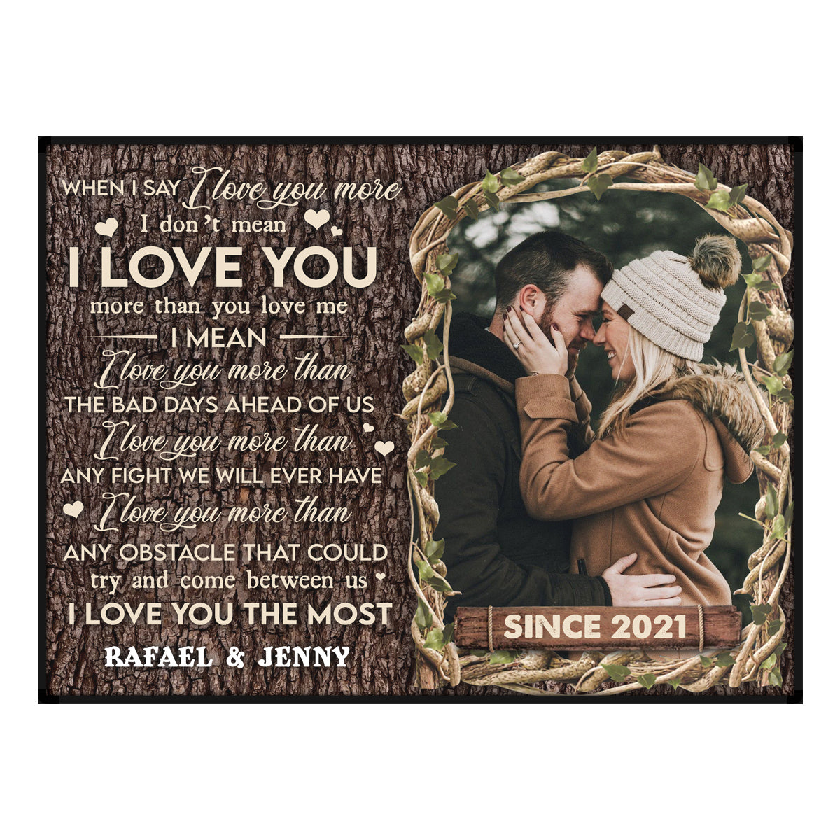 When I Say I Love You More Canvas - Gift For Couple