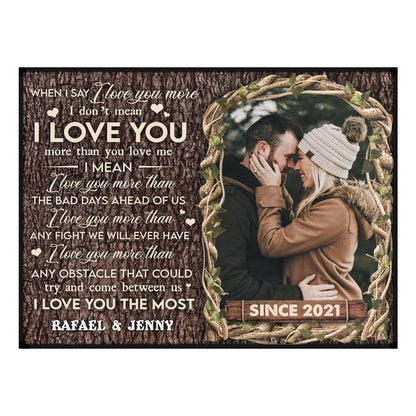 When I Say I Love You More Canvas - Gift For Couple