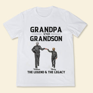 Grandpa Grandson The Legend The Legacy Apparel Gift For Grandfather