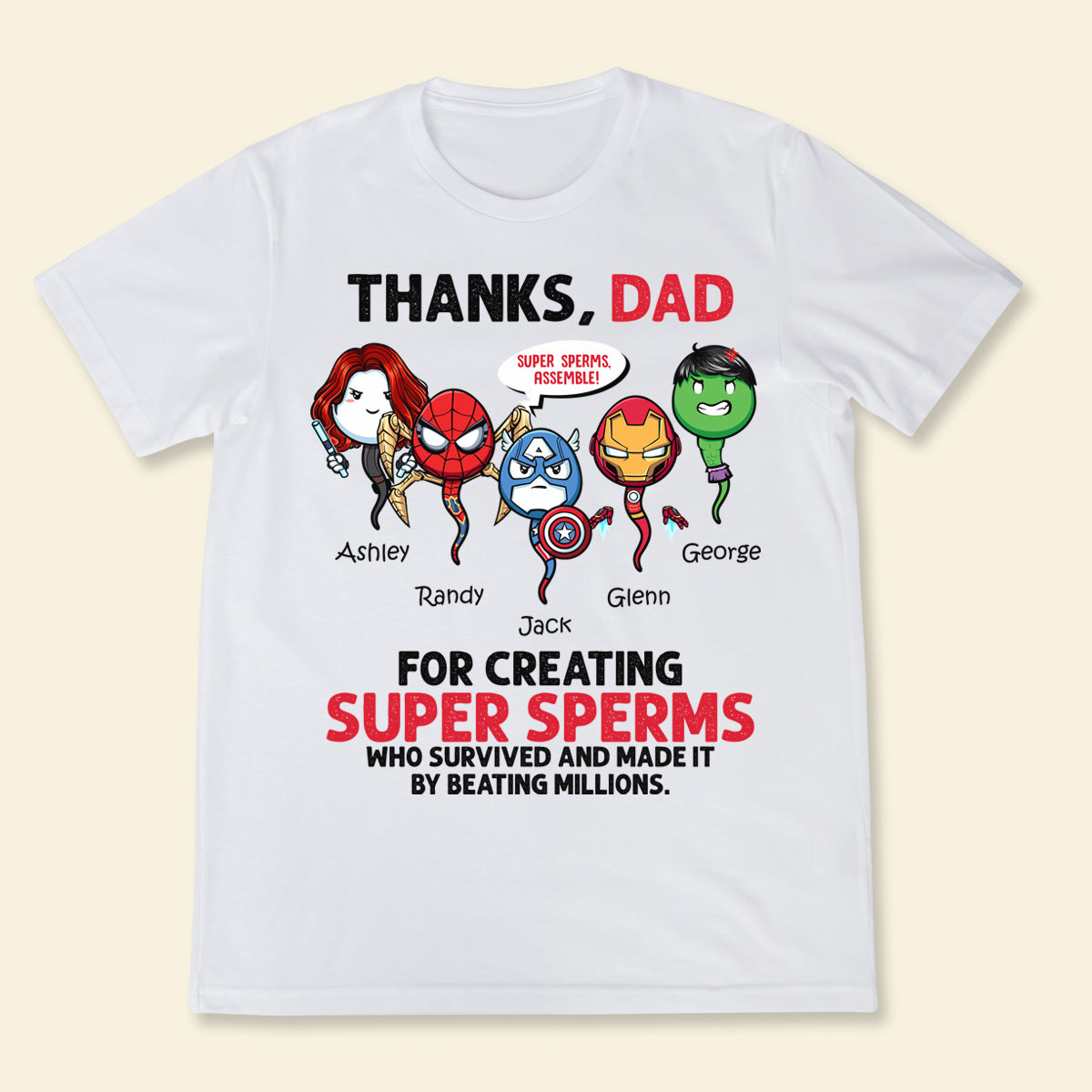 Thanks Dad Superheroes - Personalized Apparel - Gift For Father, Dad, Daddy, Father's Day banner3.jpg?v=1682495080