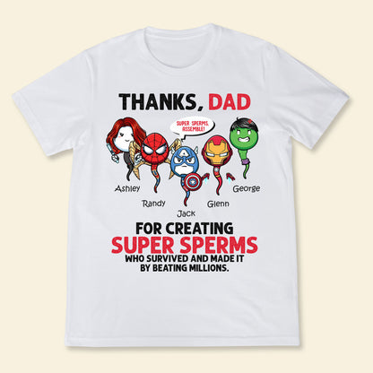 Thanks Dad Superheroes - Personalized Apparel - Gift For Father, Dad, Daddy, Father's Day banner3.jpg?v=1682495080