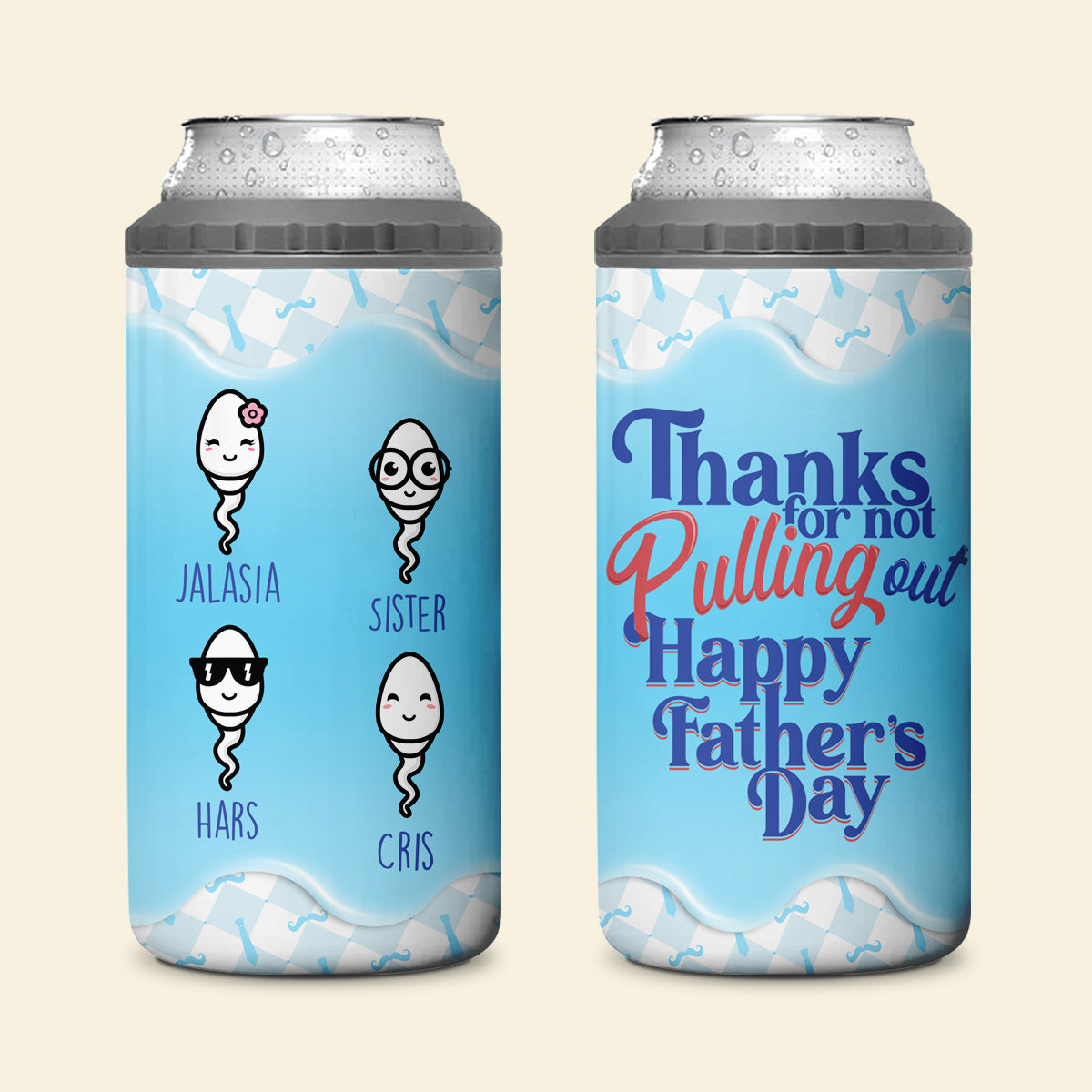 Thanks For Not Pulling Out - Personalized Can Cooler Tumbler - Gift For Dad, Father's Day Gift banner3_45e04caa-b573-4693-8691-6ba9e9efd0aa.jpg?v=1684399336