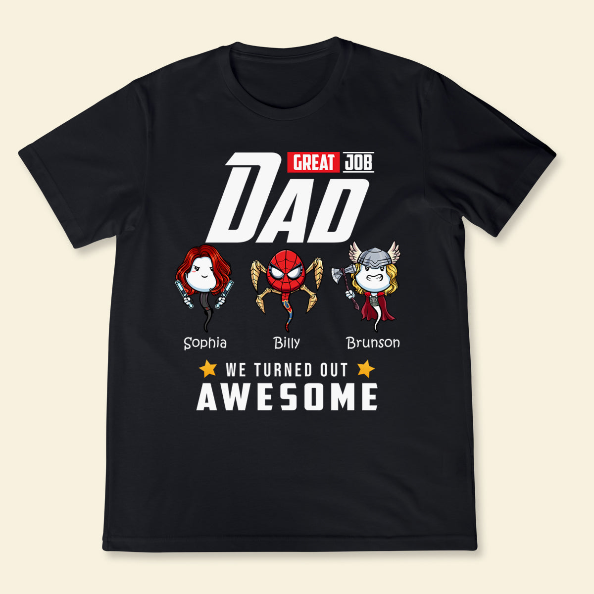 Multiverse Great Job Dad - Personalized Shirt - Gift For Father, Husband banner3_782aba37-db5d-419d-9d5d-af6cdc88be8b.jpg?v=1681979176