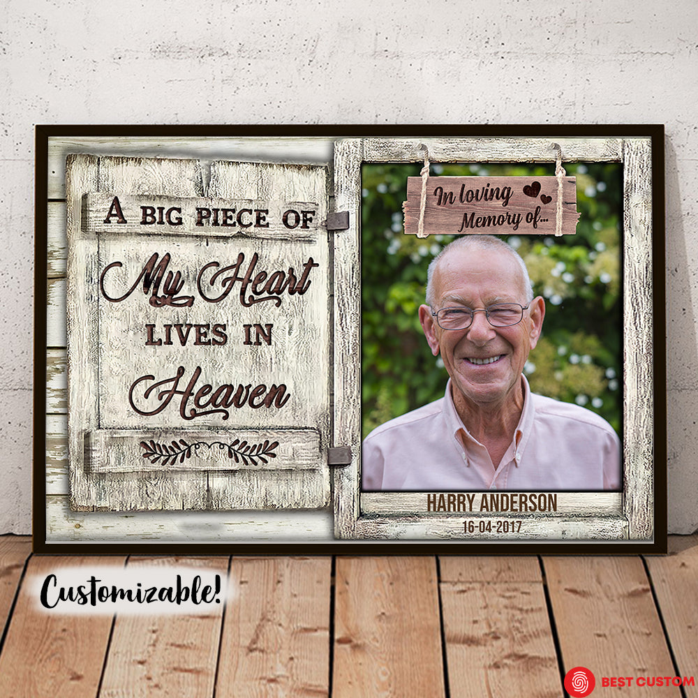 Forever In My Heart - Personalized Photo Canvas - Memorial