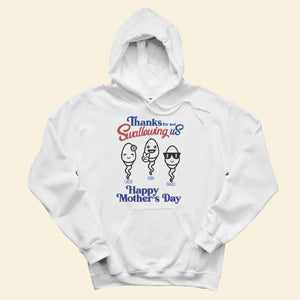 Thanks For Not Swallowing Us - Personalized Shirt - Mother's Day, Funny, Birthday Gift For Mom, Mother, Wife Apparel - Gift For Mom banner3nh_h_n.jpg?v=1690860455