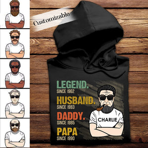 The Legend Papa Old Man Custom Shirt Gift For Grandfather