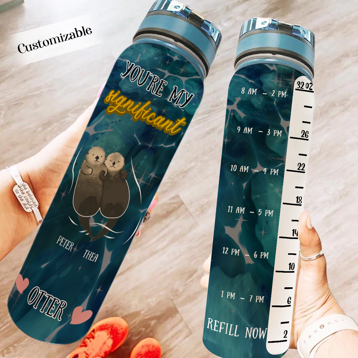 You Are My Significant Otter - Personalized Water Tracker Bottle - Gift For Couple