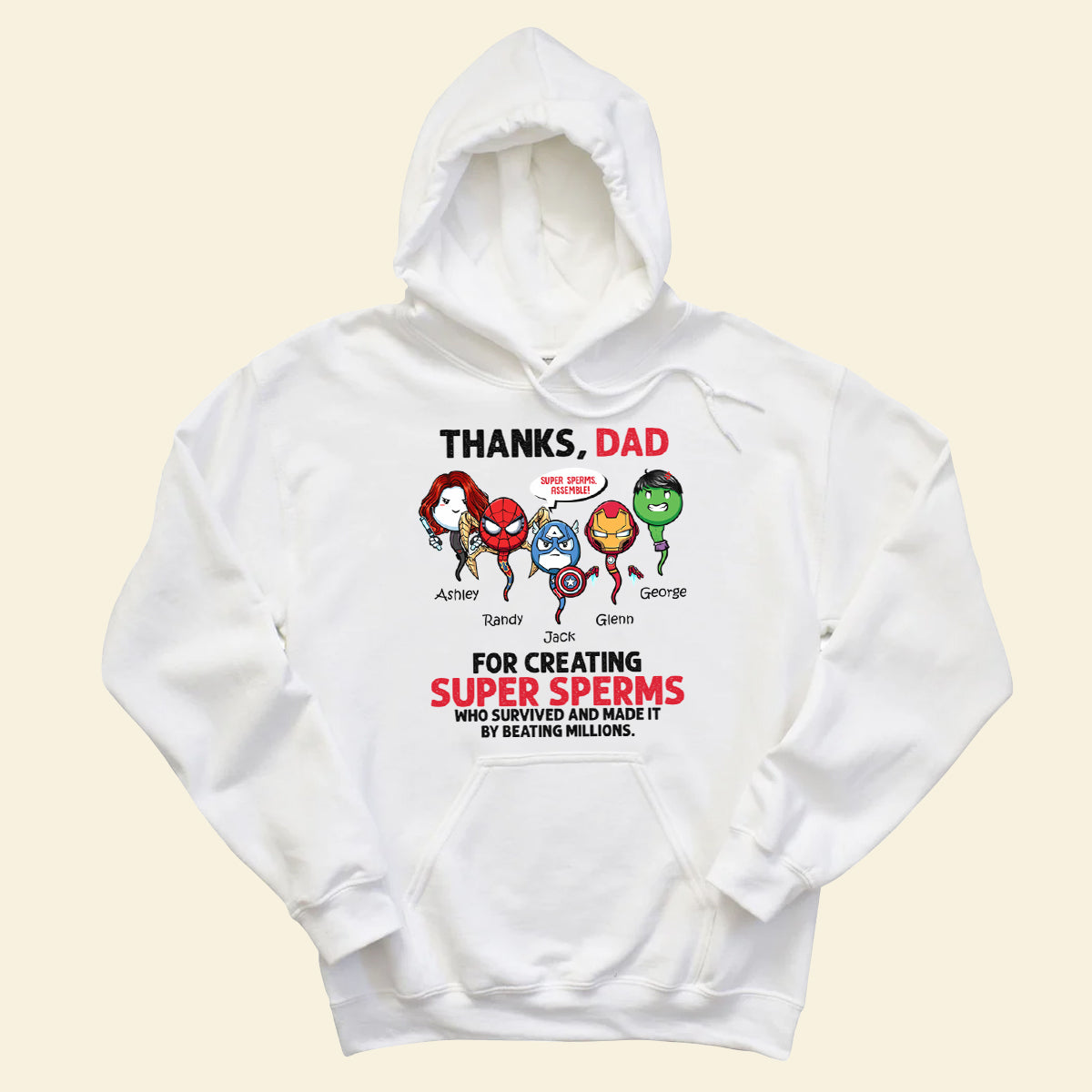 Thanks Dad Superheroes - Personalized Apparel - Gift For Father, Dad, Daddy, Father's Day banner4.jpg?v=1682495080