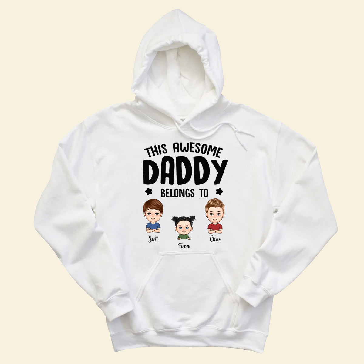 This Daddy Belongs To Cute Kid Face - Personalized Apprael - Father's Day, Gift For Father