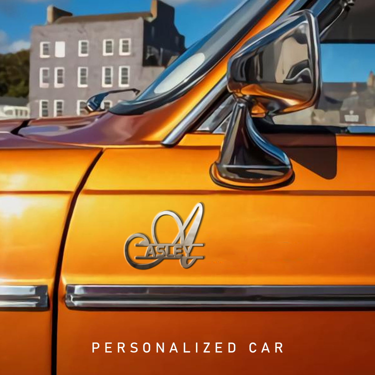 Initial Custom Name Personalized Custom Shape Emblem