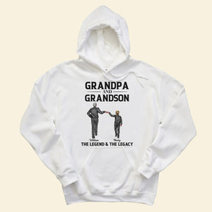 Grandpa Grandson The Legend The Legacy Apparel Gift For Grandfather