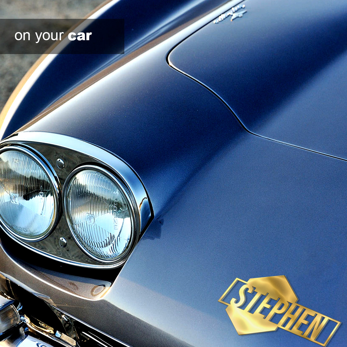 Hexagon Custom Text Personalized Custom Shape Emblem