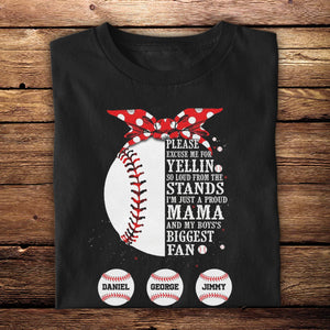 I'm Just A Proud Mama And My Son's Biggest Fan - Personalized Shirt - Gift For Mom