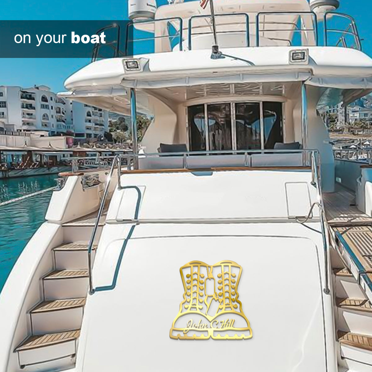 Veteran Military Combat Boots Personalized Custom Shape Emblem