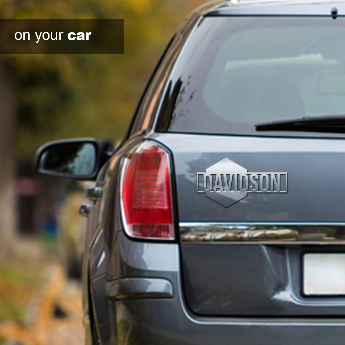 Hexagon Custom Text Personalized Custom Shape Emblem