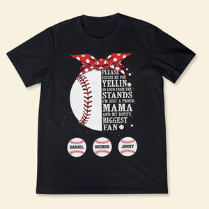 I'm Just A Proud Mama And My Son's Biggest Fan - Personalized Shirt - Gift For Mom