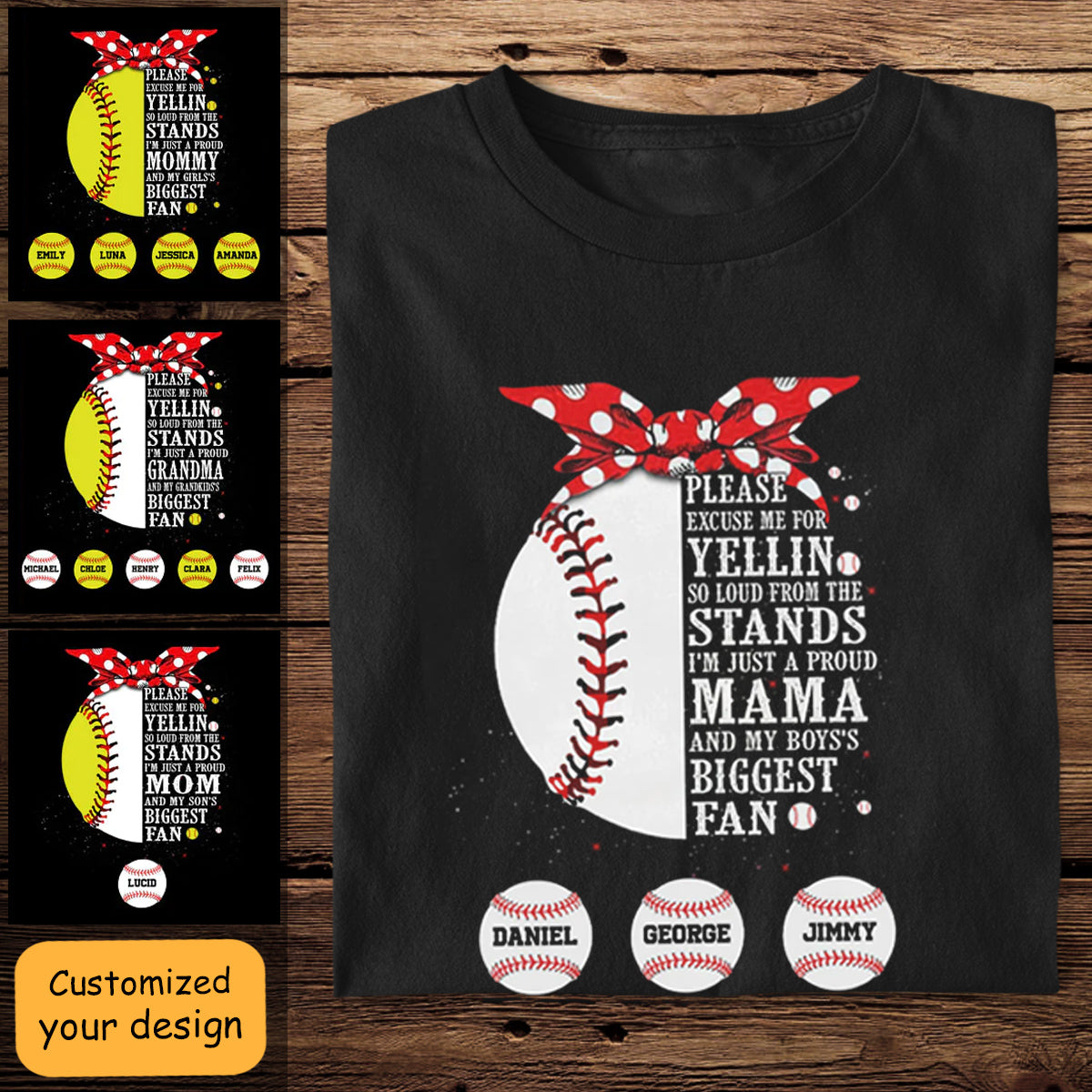 I'm Just A Proud Mama And My Son's Biggest Fan - Personalized Apparel - Gift For Mom