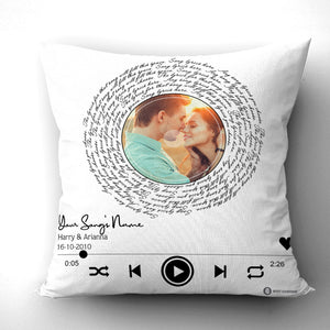 Gift For Couple Pillow, Personalized Song Lyrics Pilow Pesonalized Gift For Special Moments