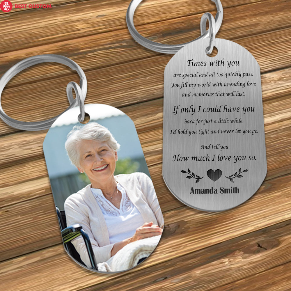 Time With You Personalized Stainless Steel Keychain Memorial