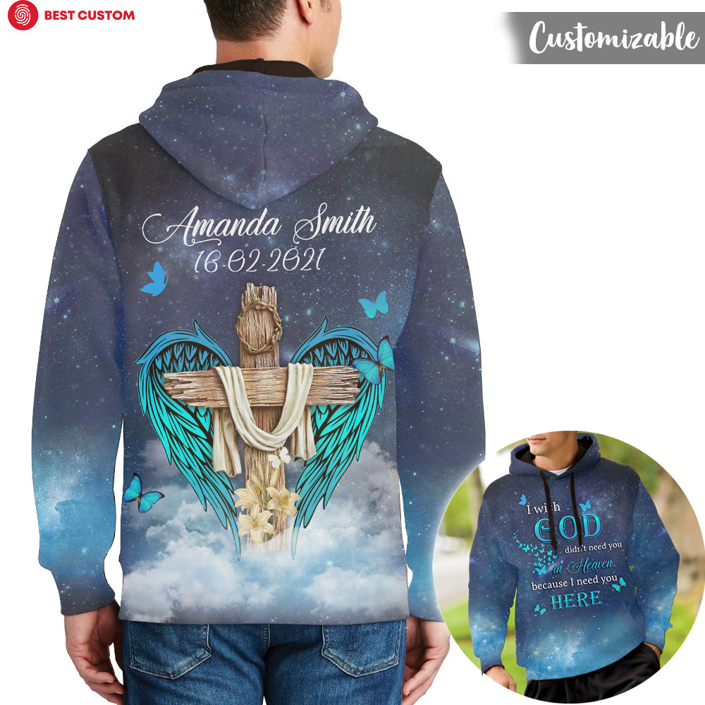I Wish God Didn't Need You In Heaven - Personalized Photo 3D All Over Print Shirt - Memorial