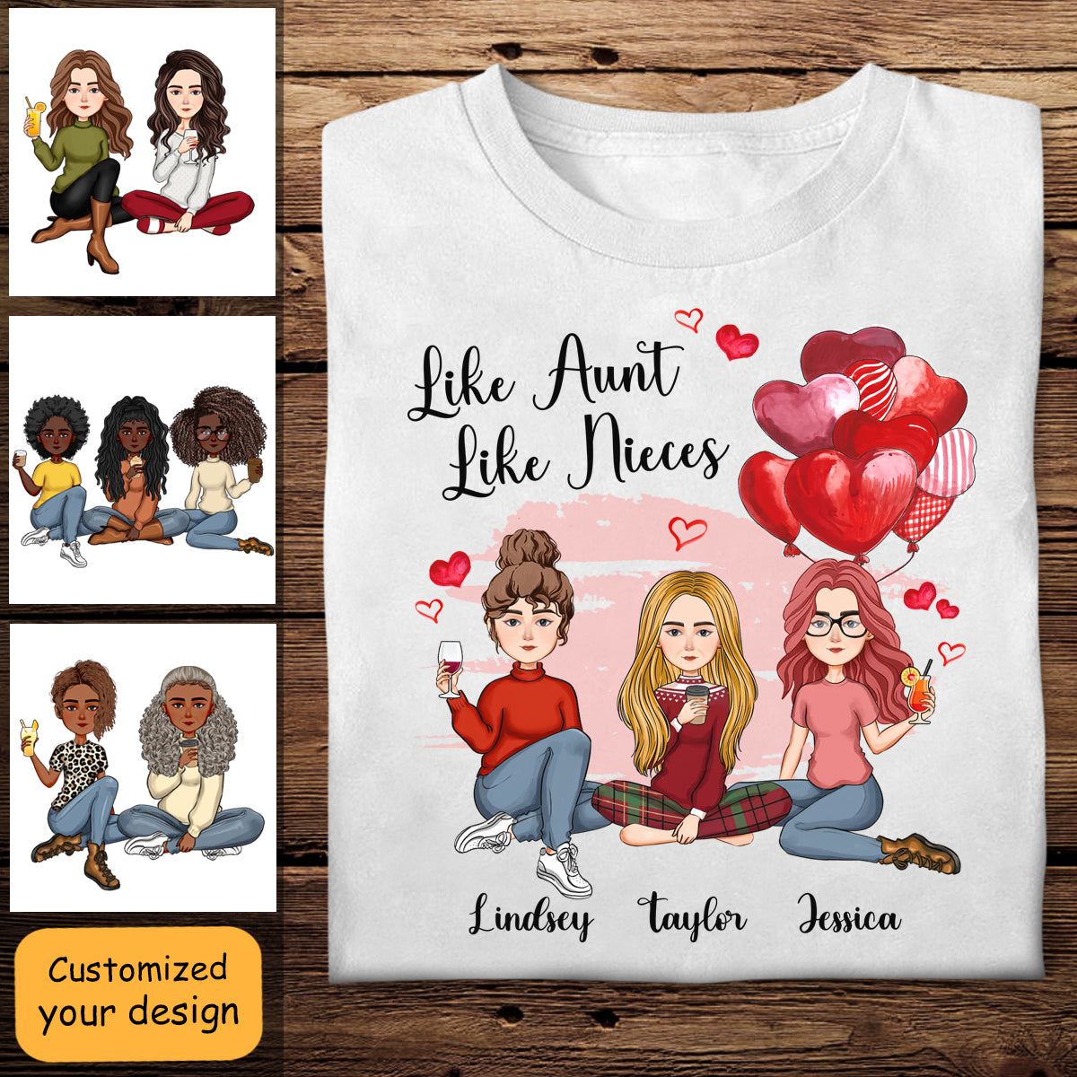 Like Aunt Like Niece - Personalized Apparel - Loving, Birthday, Gift For Aunt bannerLikeAuntLikeNiece-PersonalizedApparel-Loving_Birthday_GiftForAunt.jpg?v=1680494758