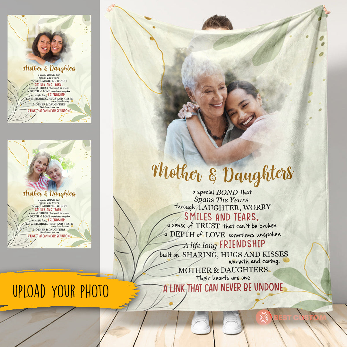 Mother And Daughter, A Life Long Friendship - Personalized Blanket - Mother's Day Gift For Mom, Mother, Mama bannerMother_DaughterASpecialBondThatSpansTheYears.jpg?v=1677206673