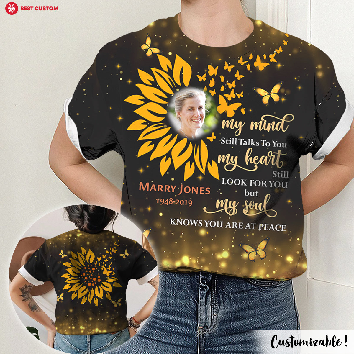 My Soul Knows You Are At Peace- Personalized Photo 3D All Over Print Shirt - Memorial