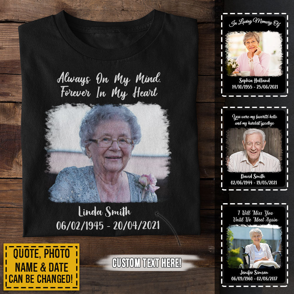 In Loving Memory Simple Love Forever & Always Memorial Upload Photo Personalized Apparel banner_1314e029-79eb-4dec-9cbf-1bfa302a979f.jpg?v=1625048545