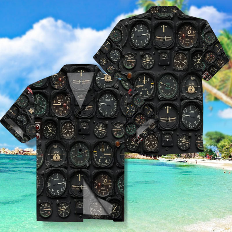 Pilot All Over Print Hawaiian Shirt - Pilot