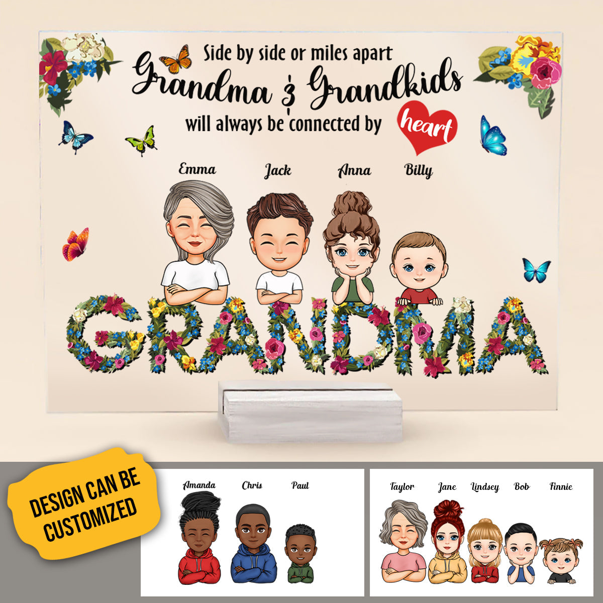 Grandma And Grandkids Will Always Be Connected By Heart - Personalized Acrylic Plaque - Birthday Mother's Day For Grandma Acrylic Plaque - Gift For Grandma banner_Grandma_And_Grandkids_Will_Always_Be_Connected_By_Heart_-_Personalized_Acrylic.jpg?v=1677654231
