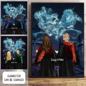 Harry Potter,  Patronus Couple Fan Art Personalized Poster - Canvas banner_b41dc281-0670-4a15-9719-47442aede9a8.jpg?v=1639470909