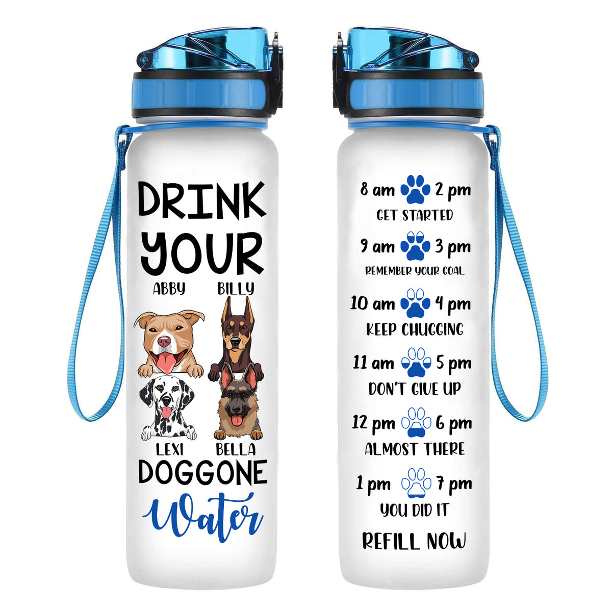 Doggone Water Custom Water Tracker Bottle Gift For Dog Mom