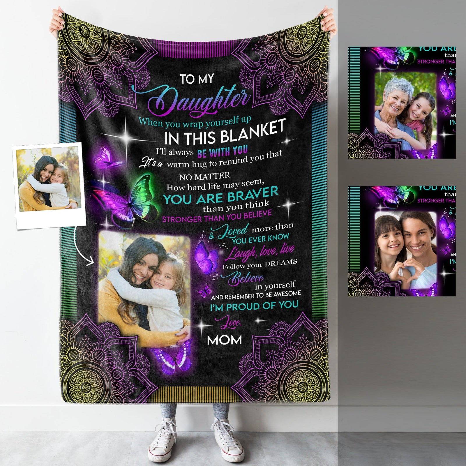 Upload Photo, To My Daughter Purple Butterfly Mandala Personalized Blanket bannerblanketGG_f27f8f20-4998-464c-b2d0-73e25fb62daa.jpg?v=1631178526