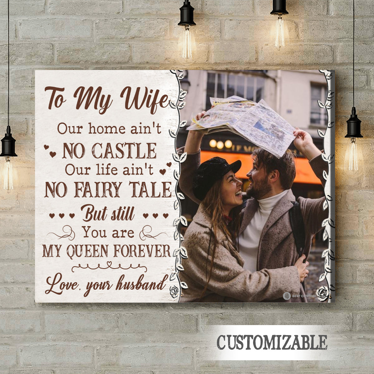 To My Wife You Are My Queen Forever - Personalized Photo Canvas - Gift For Wife