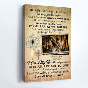 Dandelion You Will Always Be The Miracle - Personalized Photo Poster & Canvas - Gift For Couple bannercanvas-gg_edecb8bc-6727-4848-9fa5-5a2b01dd3242.jpg?v=1644634746