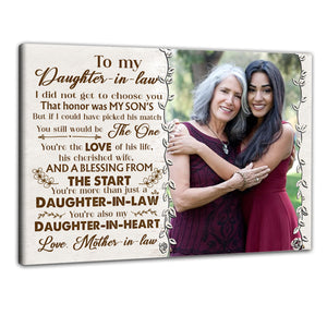 You're The Love Of His Life, Mother's Day Gifts For Daughter In Law - Personalized Canvas - Gift For Daughter-In-Law
