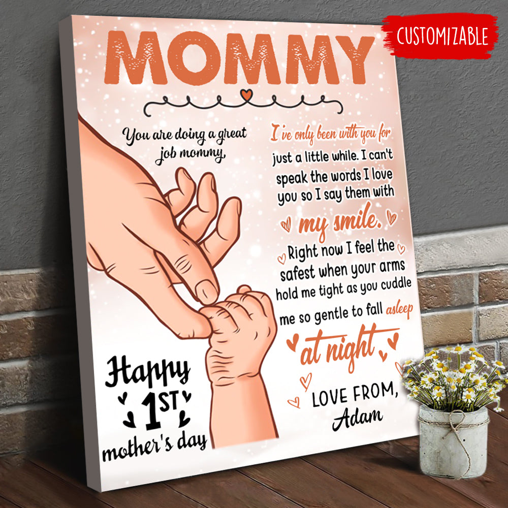 To My Mommy You're Doing A Great Job Mommy - Personalized Photo Canvas - Gift For Mom