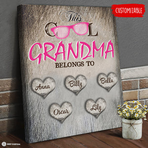 This Cool Grandma - Personalized Canvas - Gift For Grandma