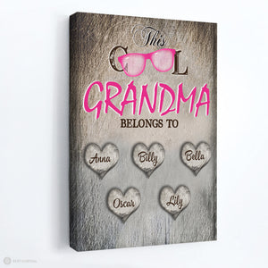 This Cool Grandma - Personalized Canvas - Gift For Grandma