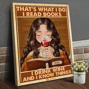 That's What I Do I Read Books Personalized Canvas Book