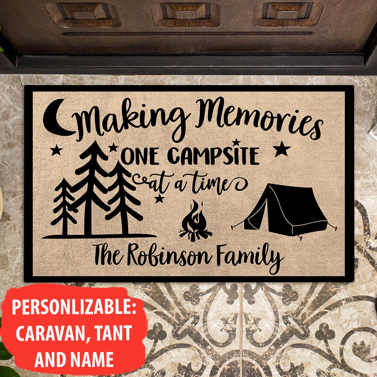 Making Memories One Campsite At A Time Gift For Family For Friends Personalized Doormat AP bannerdoormat1_b24eb4b3-5330-44ca-bb9c-d67bde304ee1.jpg?v=1608285224