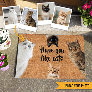 Hope You Like Cat Upload Photo - Personalized Doormat - Cat , Gifts For Cat Lovers
