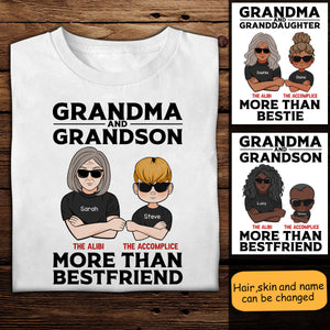 Grandma & Grandson Granddaughter Custom Shirt Gift For Grandma