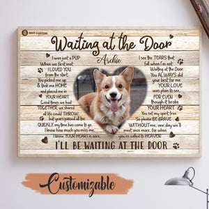 Waiting At The Door Custom Photo Canvas Memorial Dog