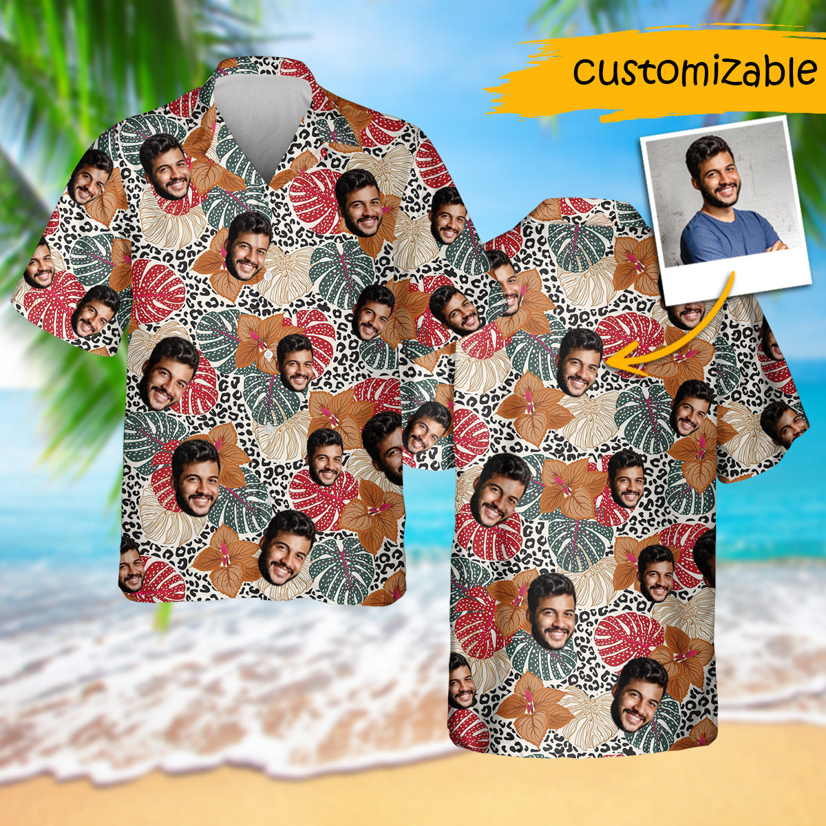 Hawaiian Custom Face - Personalized 3D Hawaiian Shirt - Gift For Family Members, Friends, Summer Vacation