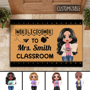 Welcome To Teacher Classroom Personalized Doormat Gift For Teacher